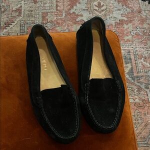 M Gemi Black Suede Loafers — Comfortable Classic Flats
